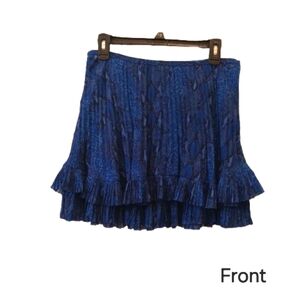 Banana Republic Blue Ruffled Snake Print Women's Skirt